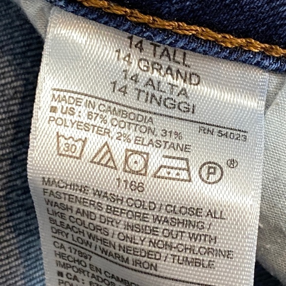 Old Navy Pop Icon Skinny Jeans Sz 14 Tall Straight Leg Medium Wash - Picture 6 of 6